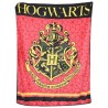 Couverture polaire corail avec écusson Harry Potter 120 x 150 cm