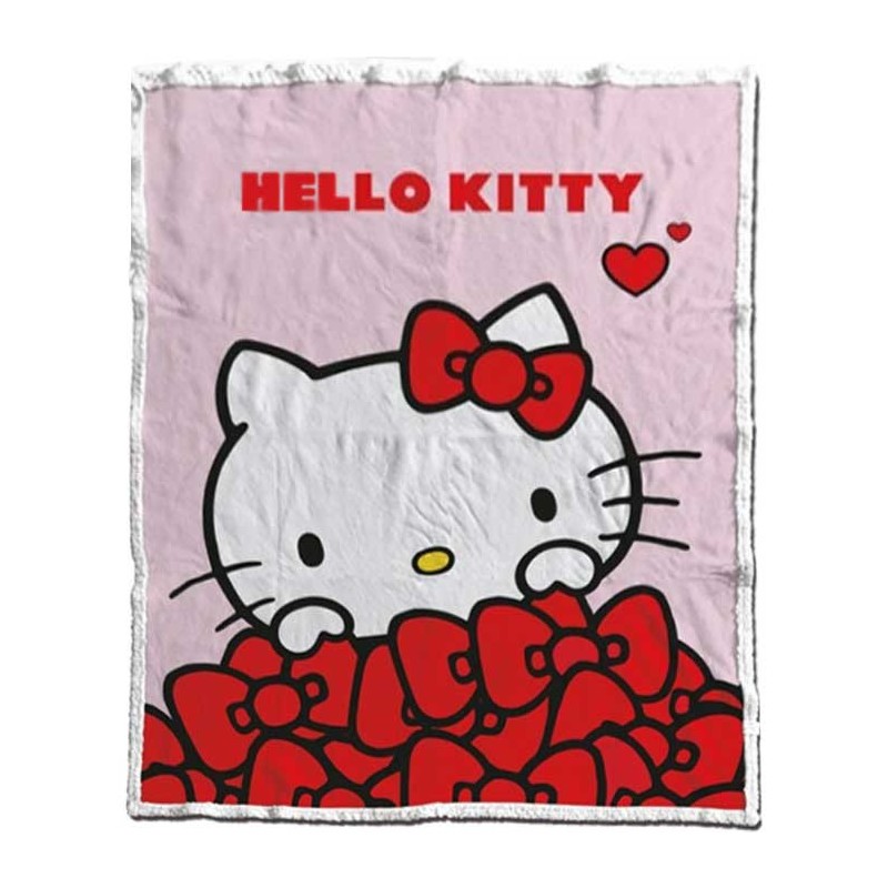 Hello Kitty Bow sherpa blanket 130x170cm