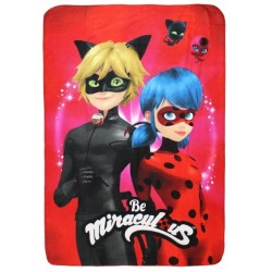 Couverture polaire Miraculous, les aventures de Ladybug et Chat Noir 100x140cm