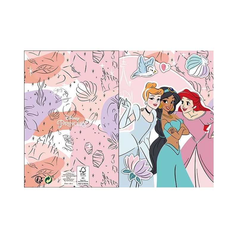 Carte de vœux pop-up 3D Disney Princess + enveloppe