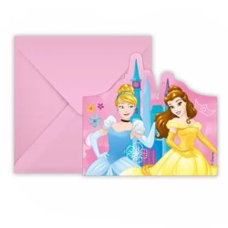 Lot de 6 invitations à la fête « Vivez votre histoire » de Disney Princess FSC