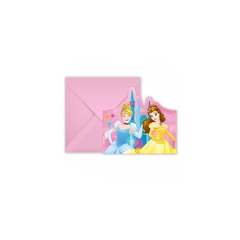 Disney Princess Live Your Story party invitation set of 6 FSC