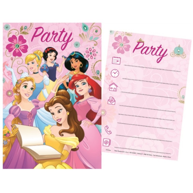 Invitation à une fête de princesses Disney