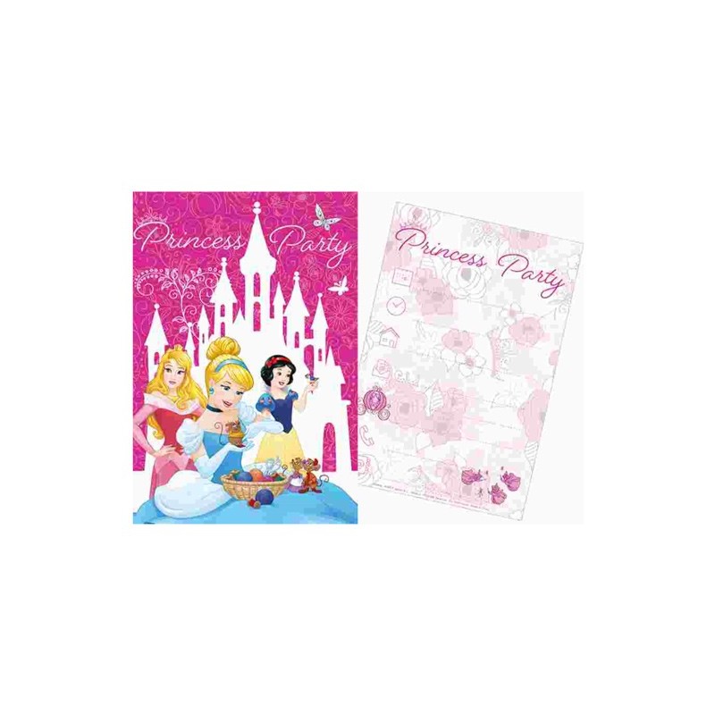 Invitation à une fête de princesses Disney