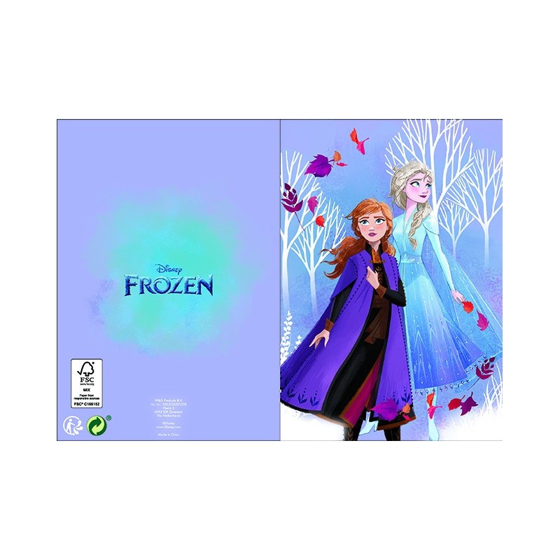 Carte de vœux pop-up 3D Disney Frozen + enveloppe