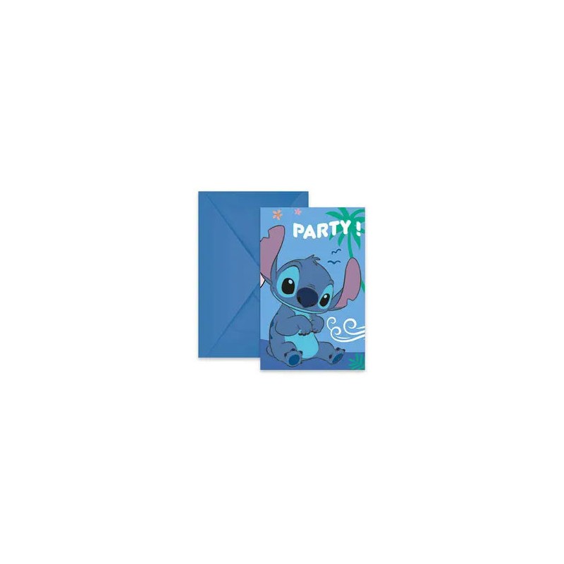 Disney Lilo and Stitch Angel party invitation 6 pcs FSC