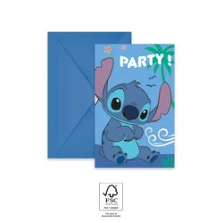 Disney Lilo and Stitch Angel party invitation 6 pcs FSC