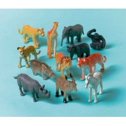 Ensemble de 12 figurines en plastique de la jungle