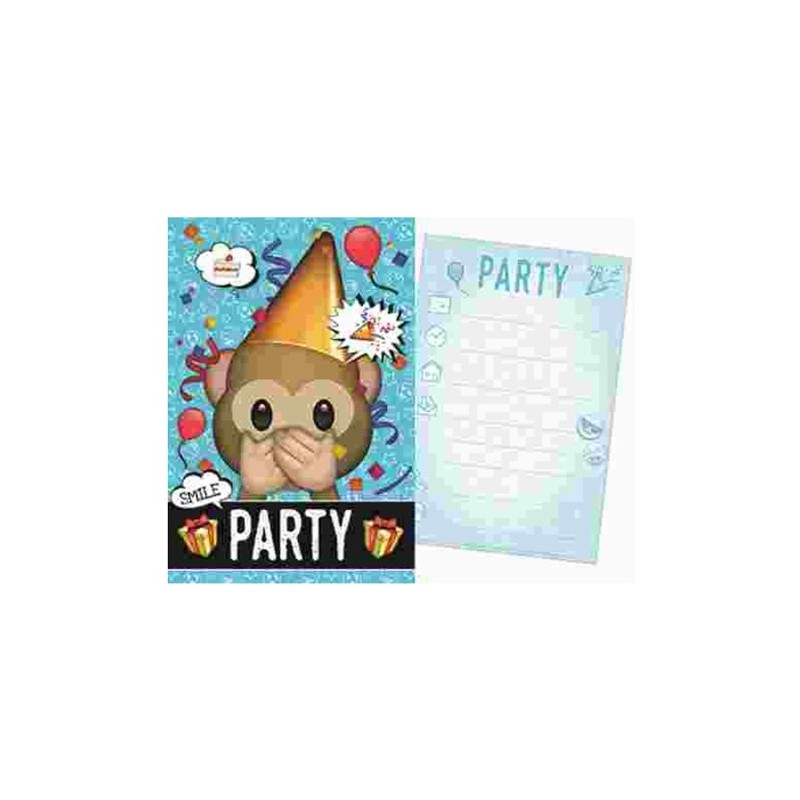 Emoji  Blue Party Invitation