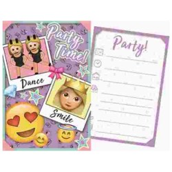 Emoji  Purple Party Invitation