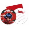 Miraculous Ladybug Hero invitation set 6 pcs