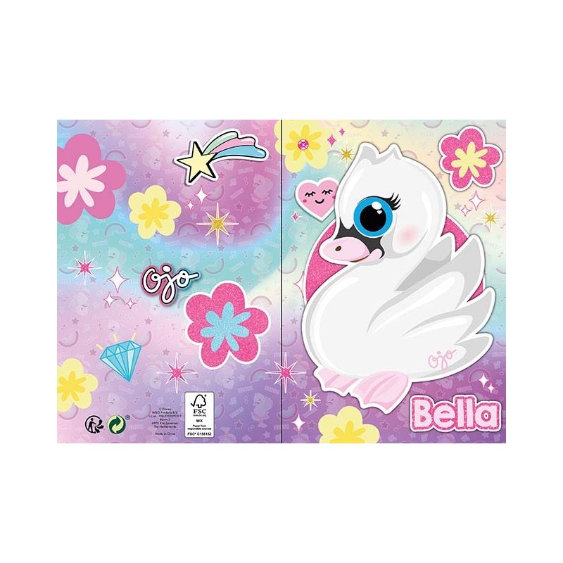 Ojo Swan 3D Pop-up Greeting Card + Envelope