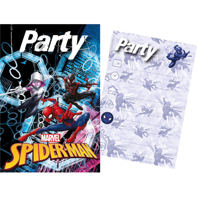 Spiderman party invitation