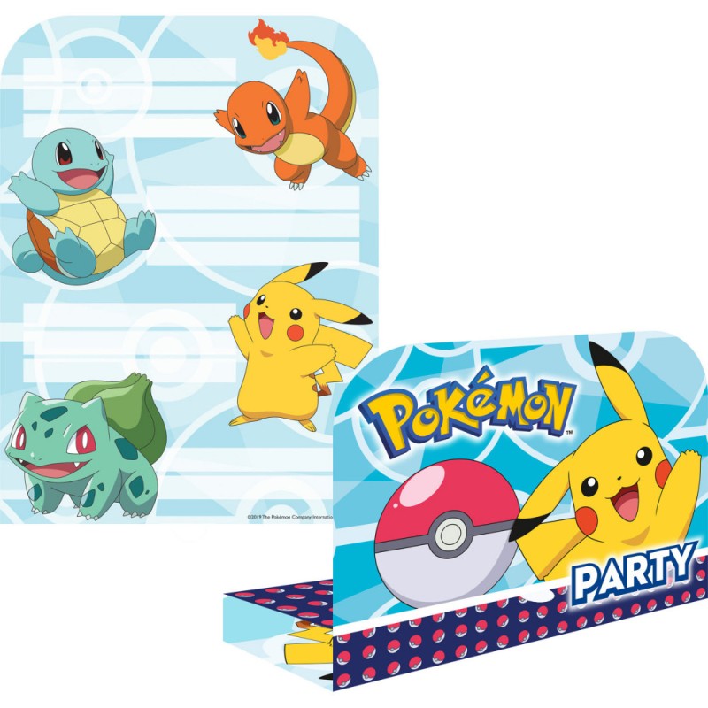 Pokémon Initial party invitation 8 pcs