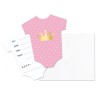 Lot de 6 cartes d'invitation roses pour petite fille