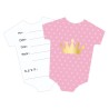 Lot de 6 cartes d'invitation roses pour petite fille