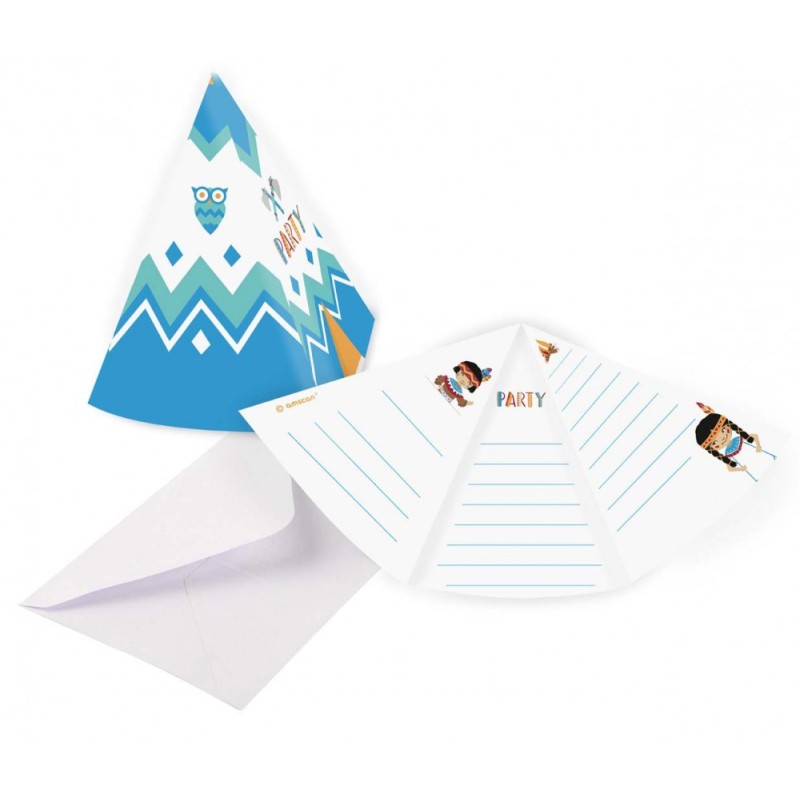 Tepee & Tomahawk Tepee & Tomahawk 8-piece invitation