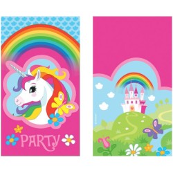 Unicorn Meadow party invitation 8 pieces