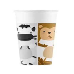 Animals Zoo paper cup 8 pcs 200 ml FSC