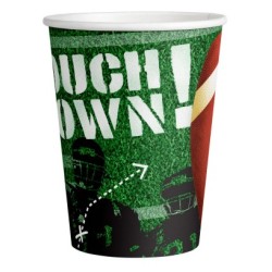 Sport Touchdown American Football Paper Cup 8 pcs 250 ml