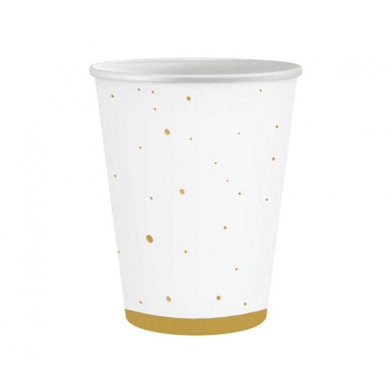 Colour Gold Celebrate Gold paper cup 6 pcs 250 ml