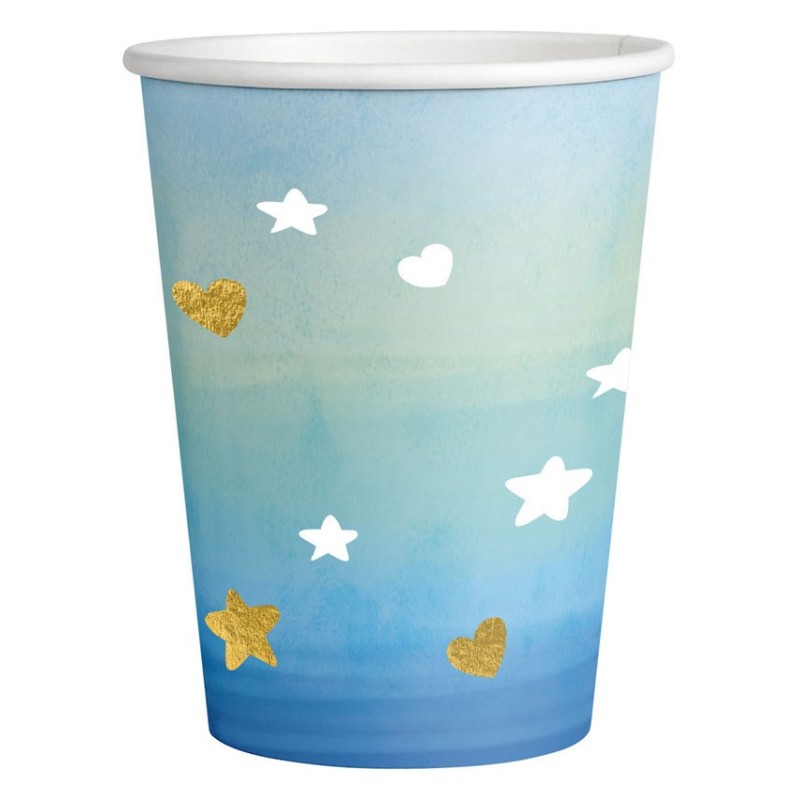 Baby Hello World Boy Paper Cup 8 pcs 250 ml