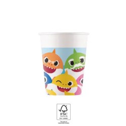 Gobelets en papier Baby Shark Fun in the Sun 8 pièces 200 ml FSC