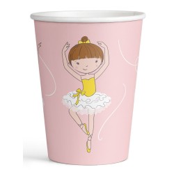 Gobelets en papier Balett Little Dancer Ballerina 8 pièces 250 ml