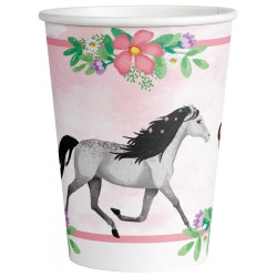 Horse Beautiful Horses, gobelets en papier 8 pièces 250 ml