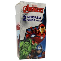 Lot de 2 gobelets en plastique Avengers Mighty 230 ml