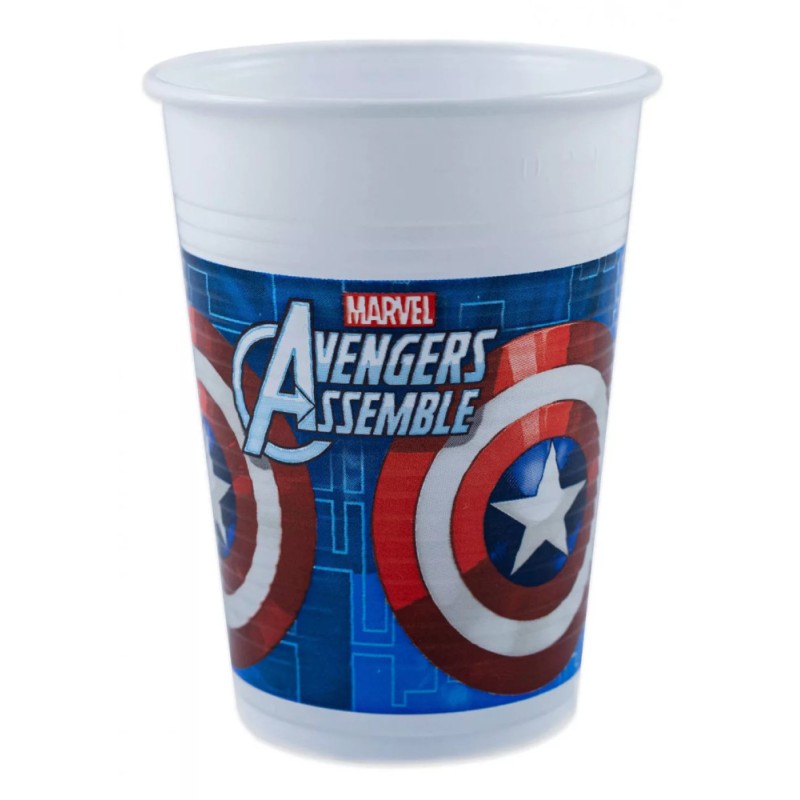 Lot de 8 gobelets en plastique Avengers Multi Heroes 200 ml