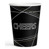 Happy New Year Black Cheers paper cup 8 pcs 250 ml