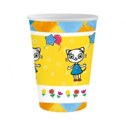 Cat Kitty Kitten paper cup 6 pieces 250 ml