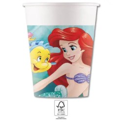 Lot de 8 gobelets en papier Princesse Disney Ariel Curious 200 ml FSC