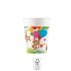 Jungle Balloons paper cup 8 pcs 200 ml FSC