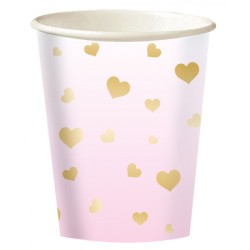 First Birthday Pink Ombre paper cup 8 pcs 250 ml