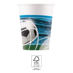 Gobelets en carton pour supporters de football, 8 pièces, 200 ml, FSC