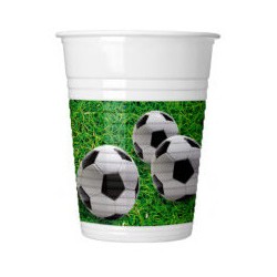 Football Soccer Field plastic cup set of 8, 200 ml