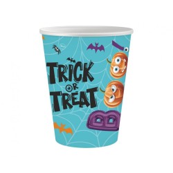 Gobelets en papier Halloween Boo 6 pièces 250 ml