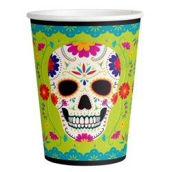 Halloween Day of the Dead paper cup 8 pcs 250 ml