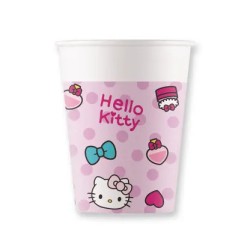 Gobelets en papier Hello Kitty Fashion 8 pièces 200 ml