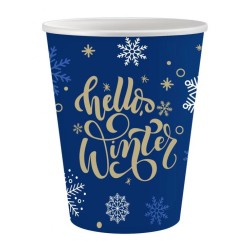 Christmas Hello Winter i paper cup 6 pcs 250 ml