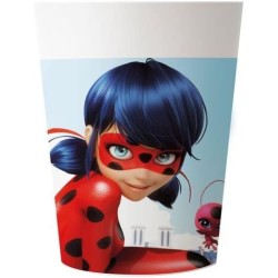 Ensemble de 2 gobelets en plastique Miraculous Tales of Ladybug et Chat Noir Hero 230 ml