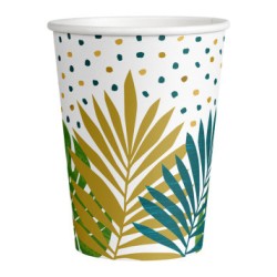 Gobelets en papier Key West Leaf 8 pièces 250 ml