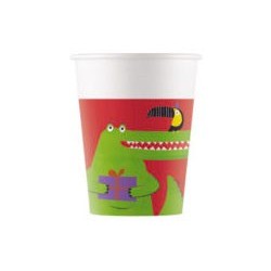 Gobelets en papier Crocodile Croco 8 pièces 200 ml