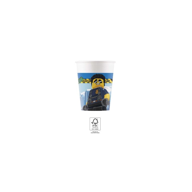 Lego City paper cup 8 pcs 200 ml FSC