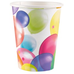 Ballon Ballons Gobelets en papier 8 pièces 250 ml