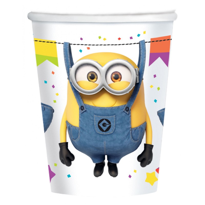 Minions Hooray paper cup 8 pcs 250 ml