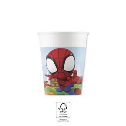 Lot de 8 gobelets en papier Spiderman Spidey 200 ml FSC