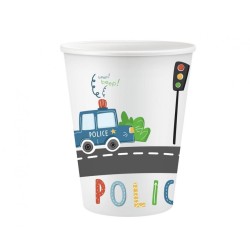 Police Beep paper cup 6 pcs 266 ml